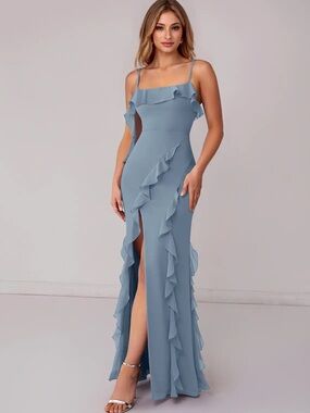 Azazie Ruffled Dress